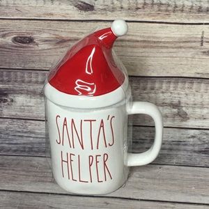 Rae Dunn Santa’s Helper Mug w/ Hat Topper new